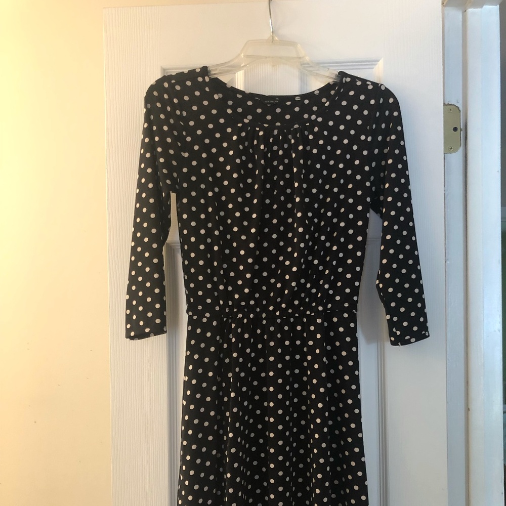 Black dress with polka dots